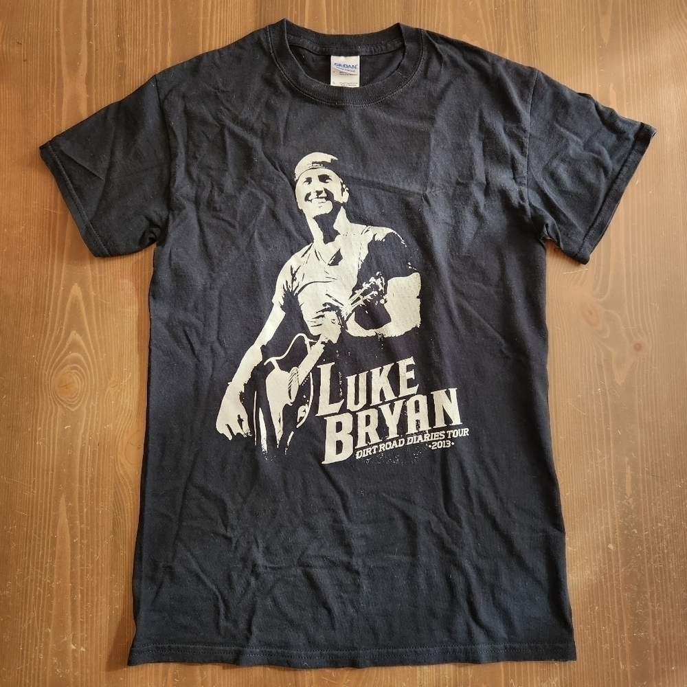 Luke Bryan Shirt Mens Size Small Dirt Road Diaries Tour 2013 Short Sleeve Read